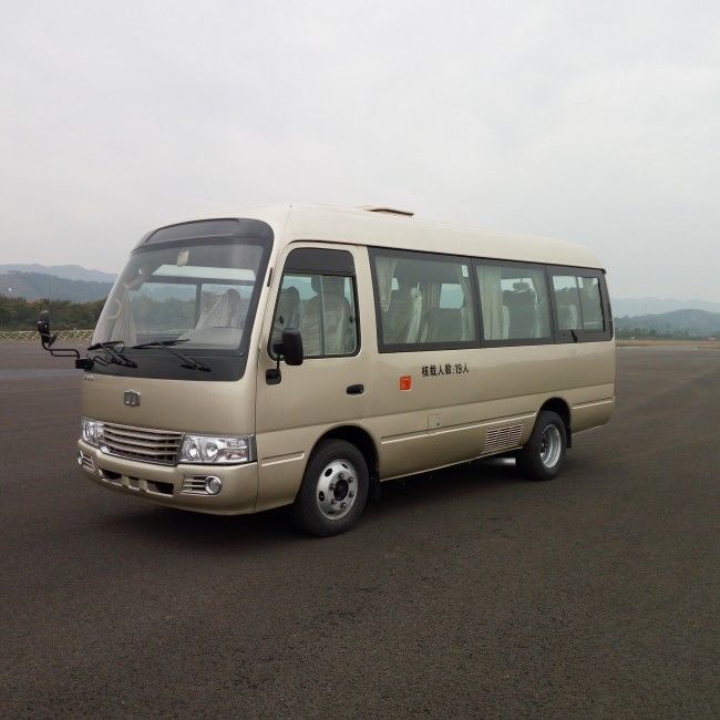 Bus Transportasi Coaster Diesel 7m 25 Seater dengan Emisi Euro 4 dan Suspensi Leaf Spring