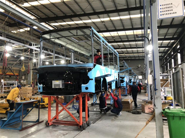 7m Panjang Electric Mini Bus dengan 200km Driving Mileage dan LHD Steering untuk transportasi umum