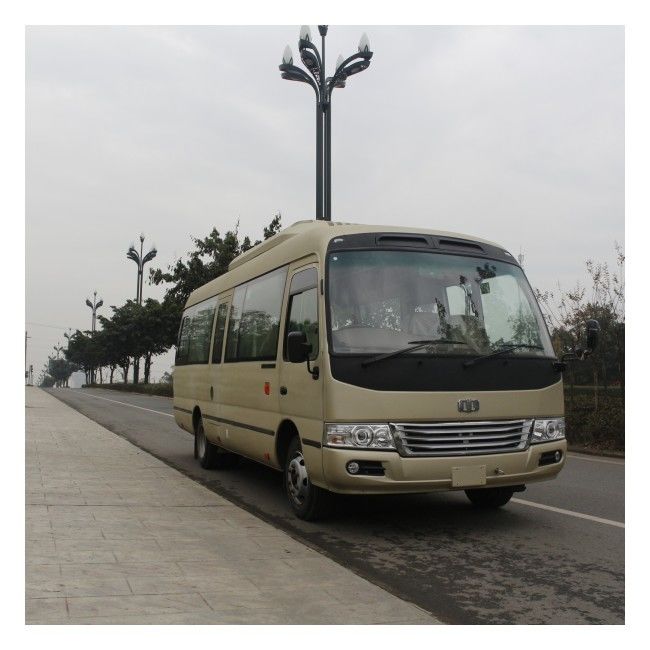 7m Diesel Coaster Bus 26 kursi dengan manual 5 gigi untuk transportasi umum