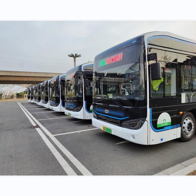 12 M Bus LHD Listrik Murni Bus Innercity EV Otomatis 46 Seater Dengan Suspensi Udara