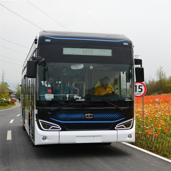 12 M Bus Listrik Murni Low Entrance Bus Lantai Bus EV Bus 46 kursi dengan suspensi udara