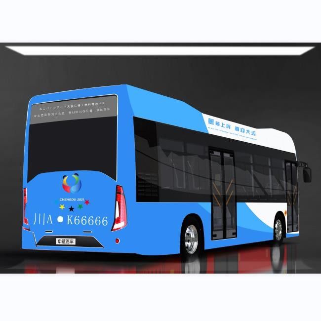 Green Travel 10,5m 27 Kursi Elec City Bus Sel Bahan Bakar Hidrogen LHD 0 Emisi