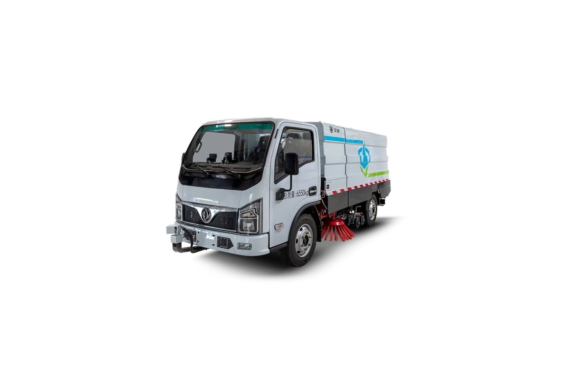 Kendaraan Sanitasi 7 Ton Road Sweeper Truck Kendaraan Pembersih Multifungsi.