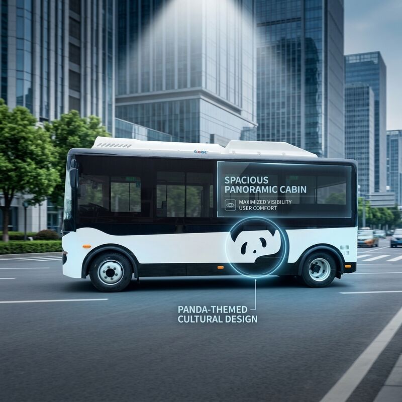 5.9m Electric Mini Buses Electric Van 14 Seater Bus penumpang untuk transportasi umum.