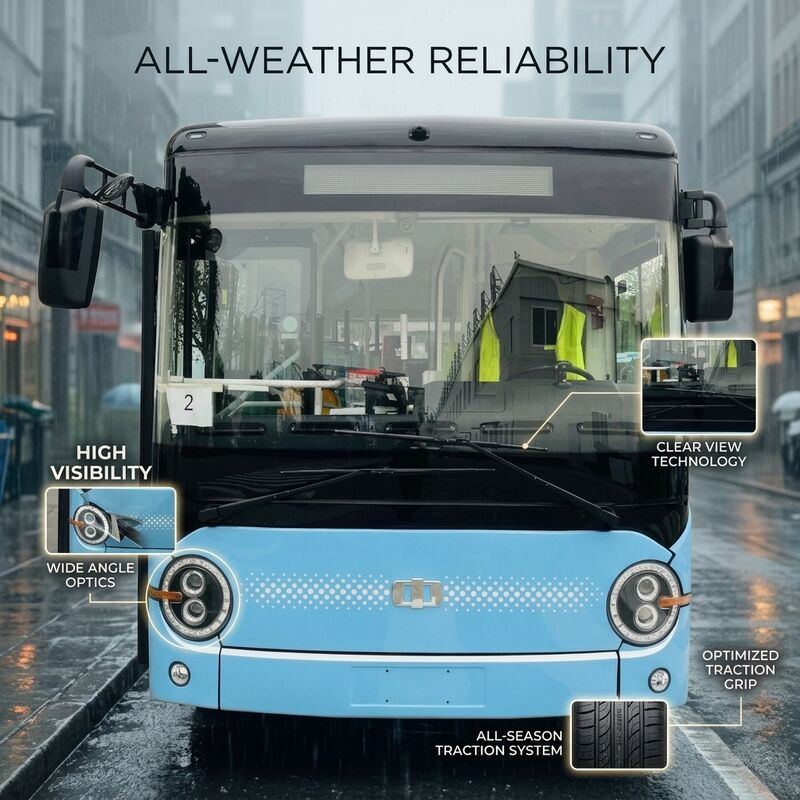 6.6m Bus Listrik Baterai 19 tempat duduk 95.25kWh jangkauan jauh ramah lingkungan.