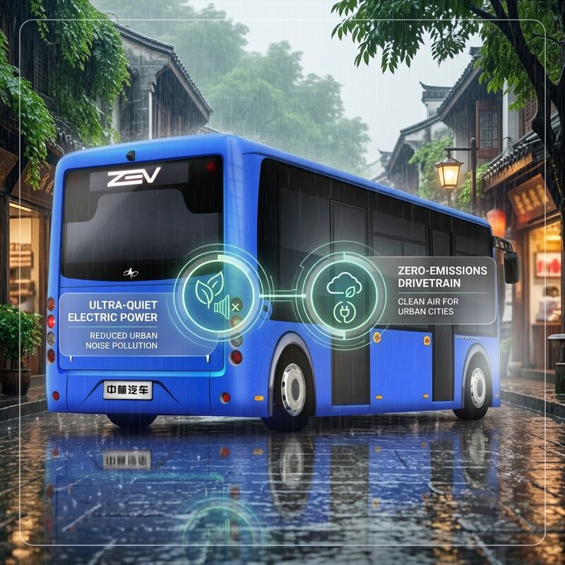 6.6m Bus Listrik Murni Mini Bus Kota Bus Nol Untuk Transportasi Umum 16 Kursi