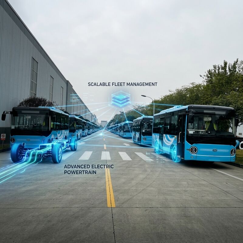 6.6m Bus Listrik Baterai 19 tempat duduk 95.25kWh jangkauan jauh ramah lingkungan.
