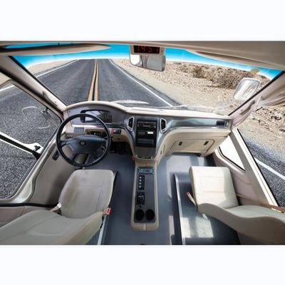 19 kursi Diesel Motor Coaster Bus dengan Leaf Spring Suspension dan Front Mounted Engine untuk 100km/h kecepatan maksimum