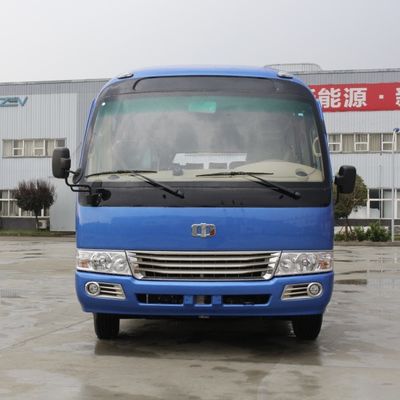25 Seater Coaster Bus dengan Mesin Diesel DVD Entertainment System dan High-back Seats