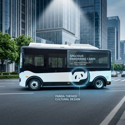 5.9m Electric Mini Buses Electric Van 14 Seater Bus penumpang untuk transportasi umum.