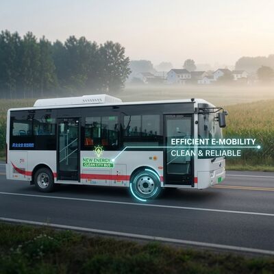 Suspensi Pegas Daun Kota 14 Kursi Kota Bus Mini Listrik Baterai 6M.