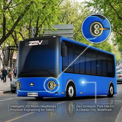 Bus Listrik Murni 6m 16 Kursi dengan Baterai 95,25 kWh dan Jarak Tempuh 180km untuk Transportasi Publik