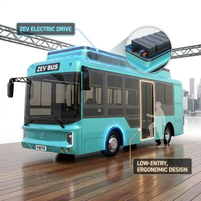 6.6m Electric Mini Bus EV Bus dengan transmisi otomatis dan kapasitas 23 kursi