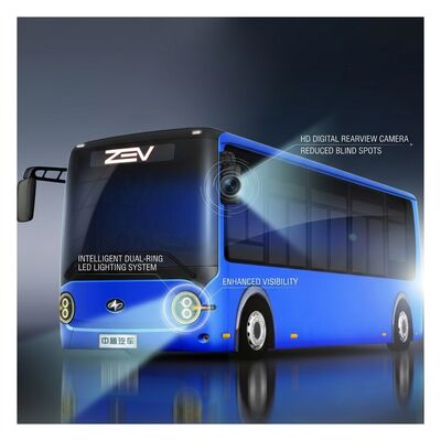 6.6m Bus Listrik Murni Mini Bus Kota Bus Nol Untuk Transportasi Umum 16 Kursi